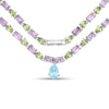 32.50 Carat Genuine Multi Stones .925 Sterling Silver Necklace