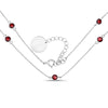 2.10 Carat Genuine Garnet .925 Sterling Silver Necklace