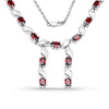 7.65 Carat Genuine Garnet .925 Sterling Silver Necklace