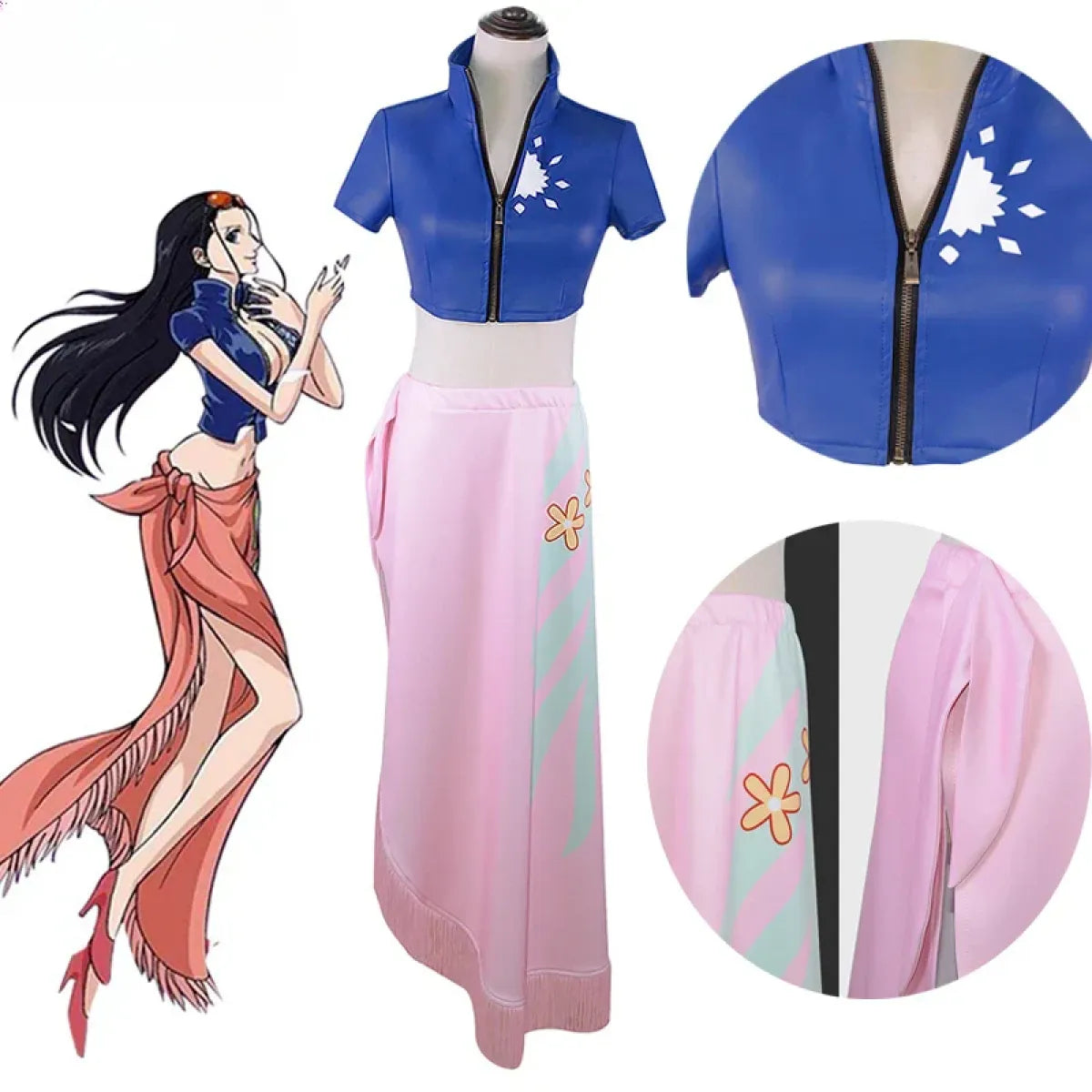 Nico Robin Cosplay Costume – One Piece Top and Skirt Outfit