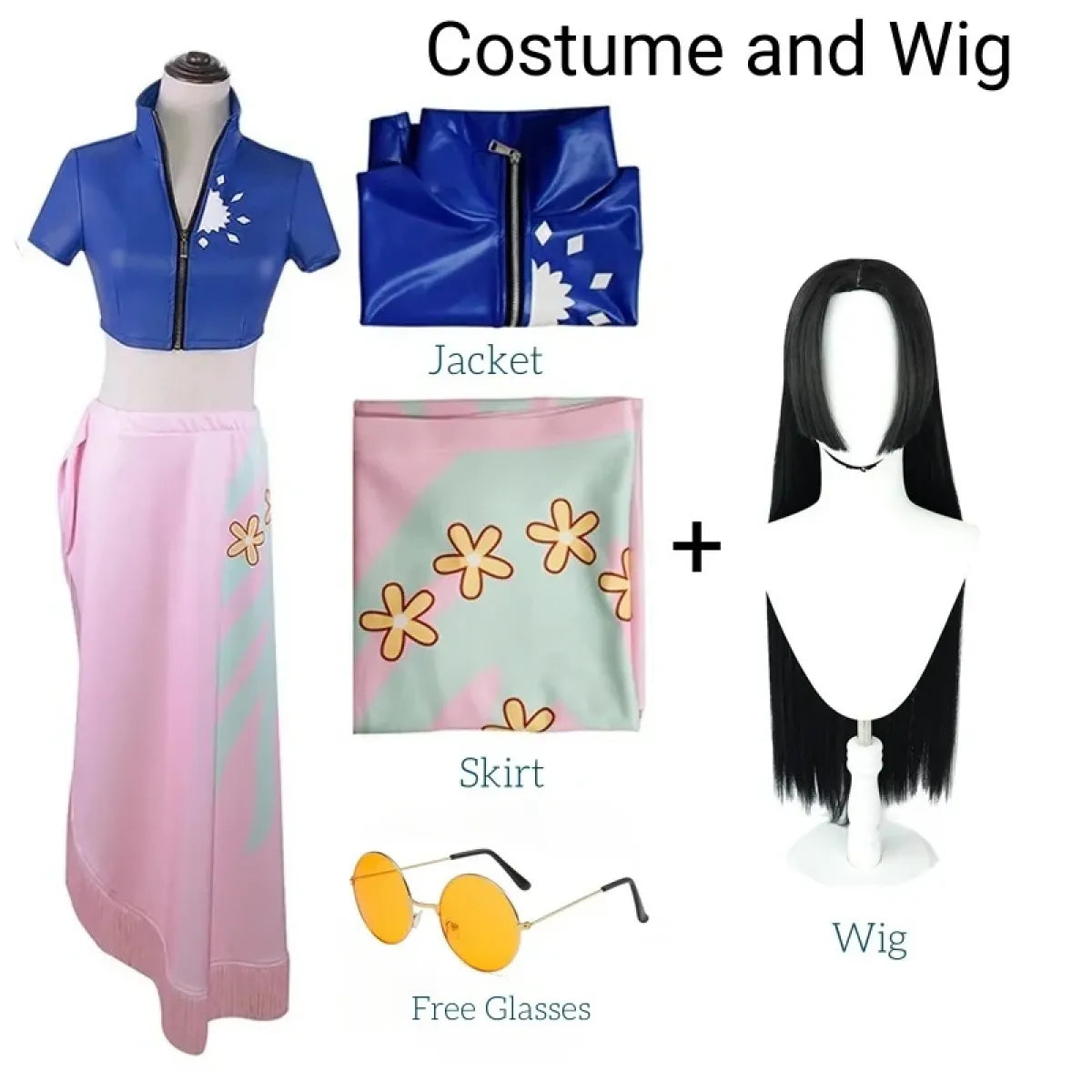 Nico Robin Cosplay Costume – One Piece Top and Skirt Outfit