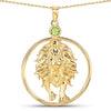 0.24 Carat Genuine Peridot .925 Sterling Silver Pendant