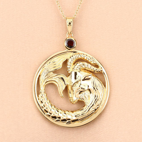 0.30 Carat Genuine Garnet .925 Sterling Silver Pendant