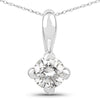 0.33 Carat Genuine Lab Grown Diamond 14K White Gold Pendant
