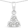 0.51 Carat Genuine Lab Grown Diamond 14K White Gold Pendant