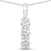 0.75 Carat Genuine Lab Grown Diamond 14K White Gold Pendant