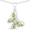 0.64 Carat Genuine Peridot .925 Sterling Silver Pendant