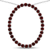 3.52 Carat Genuine Garnet .925 Sterling Silver Pendant