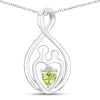 0.15 Carat Genuine Peridot .925 Sterling Silver Pendant