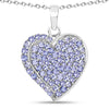 3.97 Carat Genuine Tanzanite .925 Sterling Silver Pendant