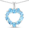 1.90 Carat Genuine Swiss Blue Topaz .925 Sterling Silver Pendant