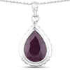 14.10 Carat Genuine Ruby .925 Sterling Silver Pendant