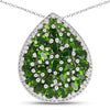 4.65 Carat Genuine Chrome Diopside .925 Sterling Silver Pendant