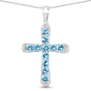3.85 Carat Genuine Blue Topaz .925 Sterling Silver Pendant