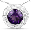 3.30 Carat Genuine Amethyst .925 Sterling Silver Pendant