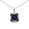 2.38 Carat Genuine Multi Stone .925 Sterling Silver Pendant