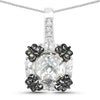2.72 Carat Genuine Multi Stones .925 Sterling Silver Pendant
