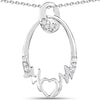 0.14 Carat Genuine White Diamond .925 Sterling Silver Pendant