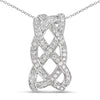 0.54 Carat Genuine White Diamond .925 Sterling Silver Pendant