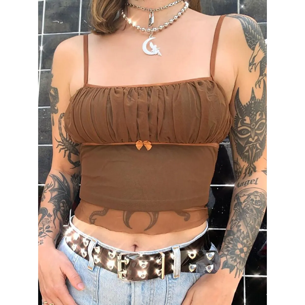 Pastel Goth Crop Tops