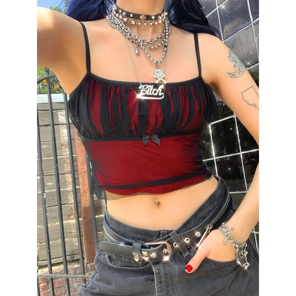 Pastel Goth Crop Tops