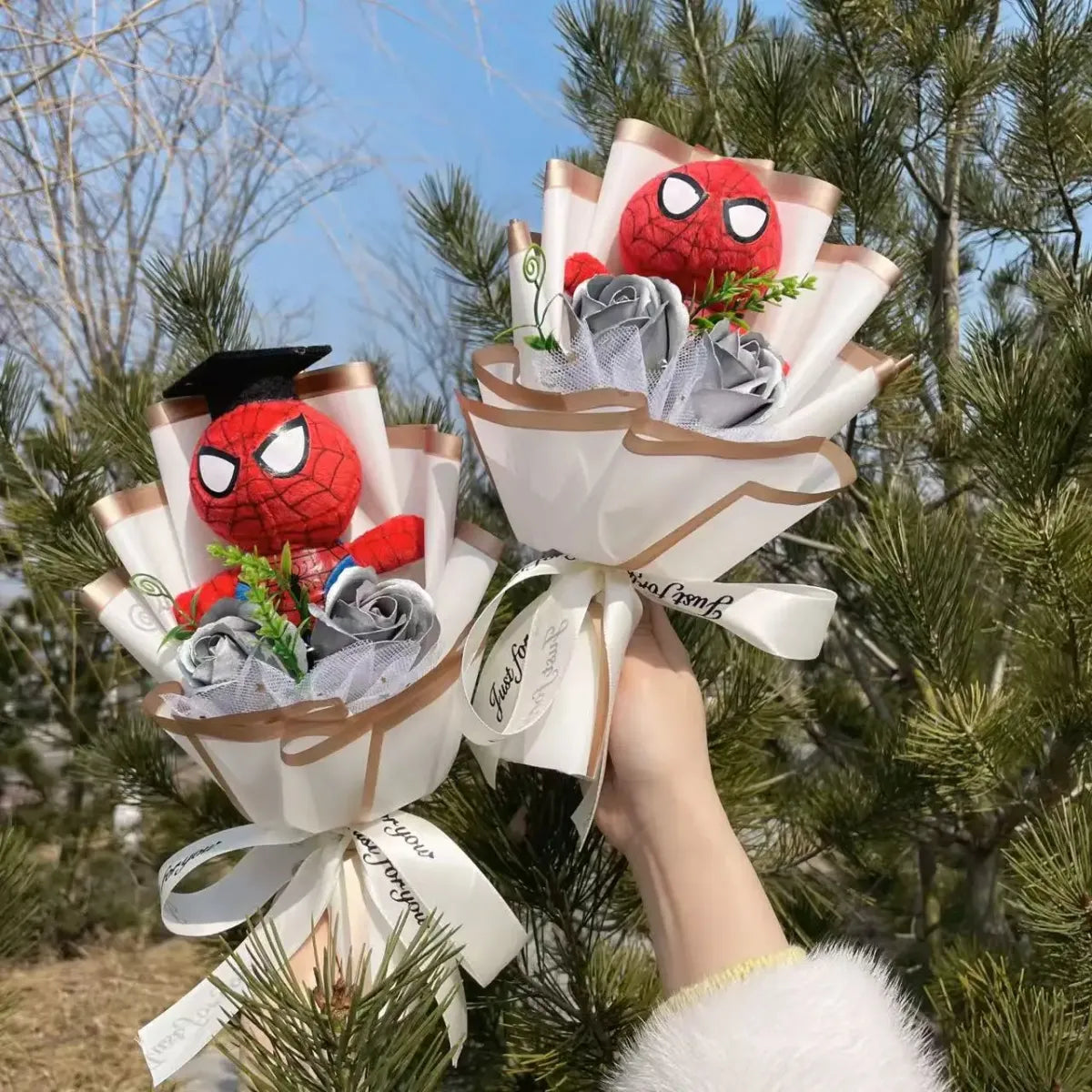 Superhero Plush Bouquet – Spider-Man & Captain America Gift Set