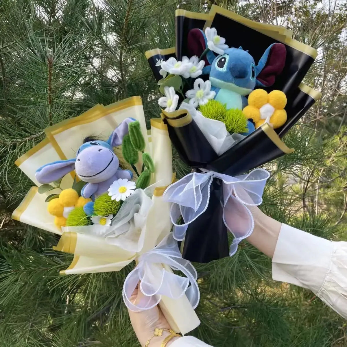 Kawaii Eeyore & Flower Plush Bouquet – Cute Valentine’s or Birthday Gift