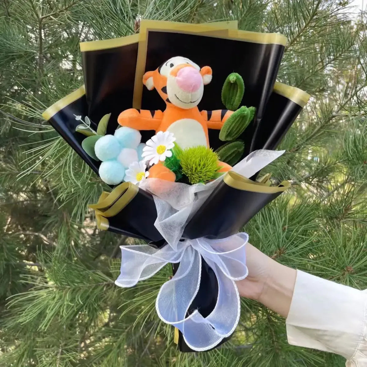 Kawaii Eeyore & Flower Plush Bouquet – Cute Valentine’s or Birthday Gift