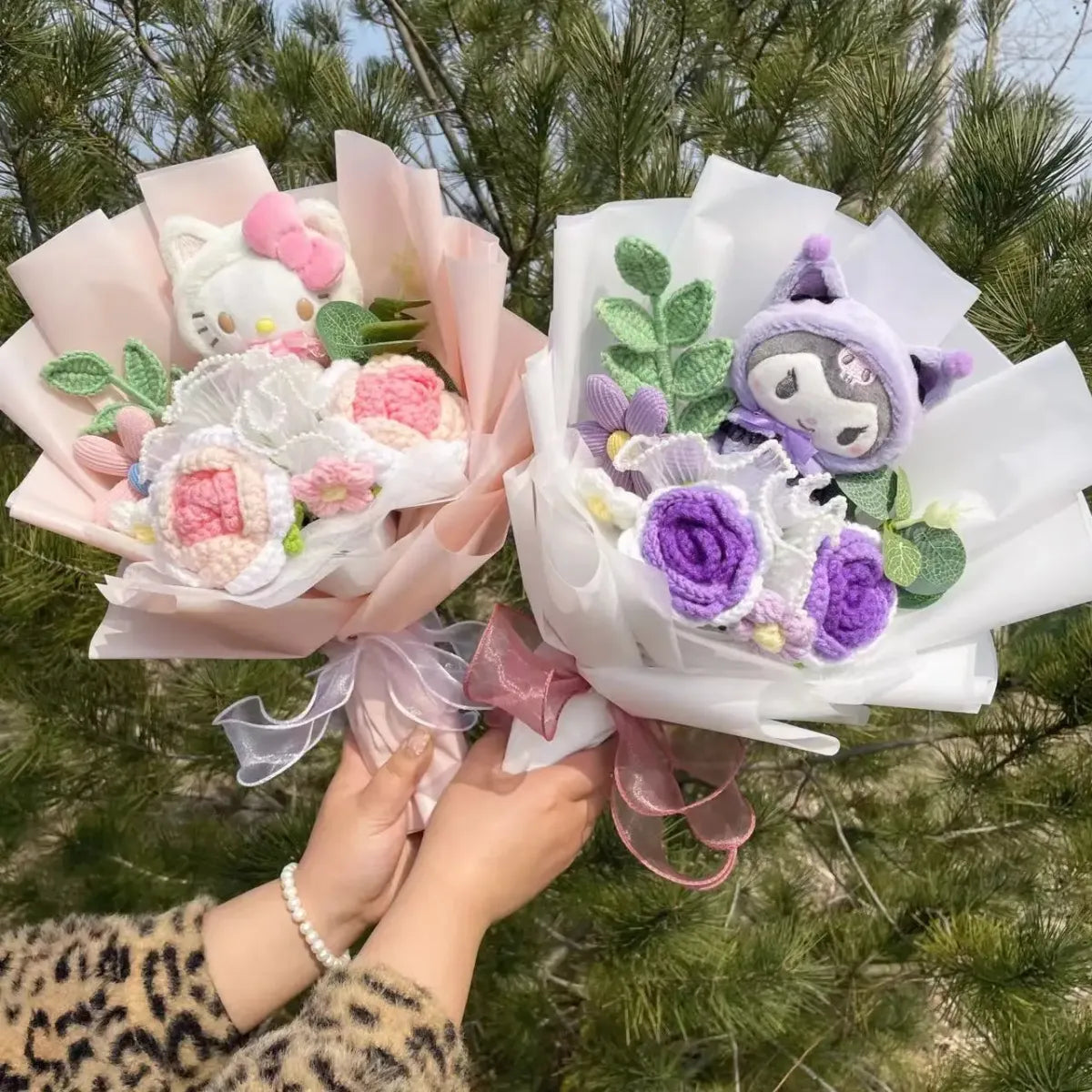 Kawaii Hello Kitty Plush Bouquet – Sanrio Flower Gift for Birthdays
