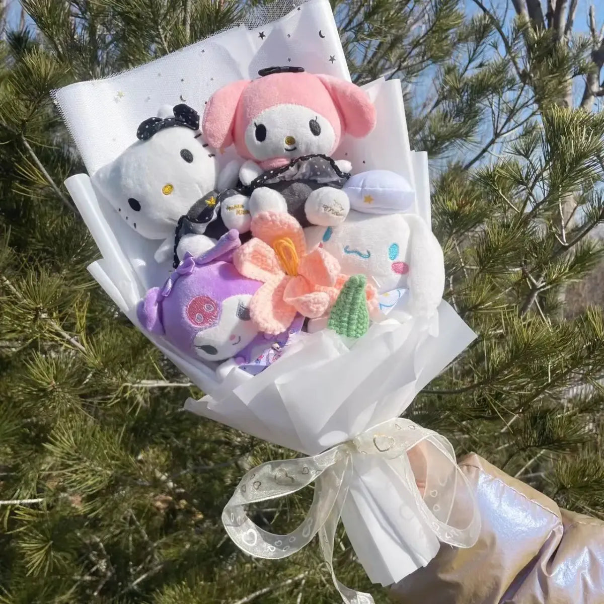 Kawaii Cinnamoroll & Kuromi Plush Bouquet – Sanrio Gift Flowers Set