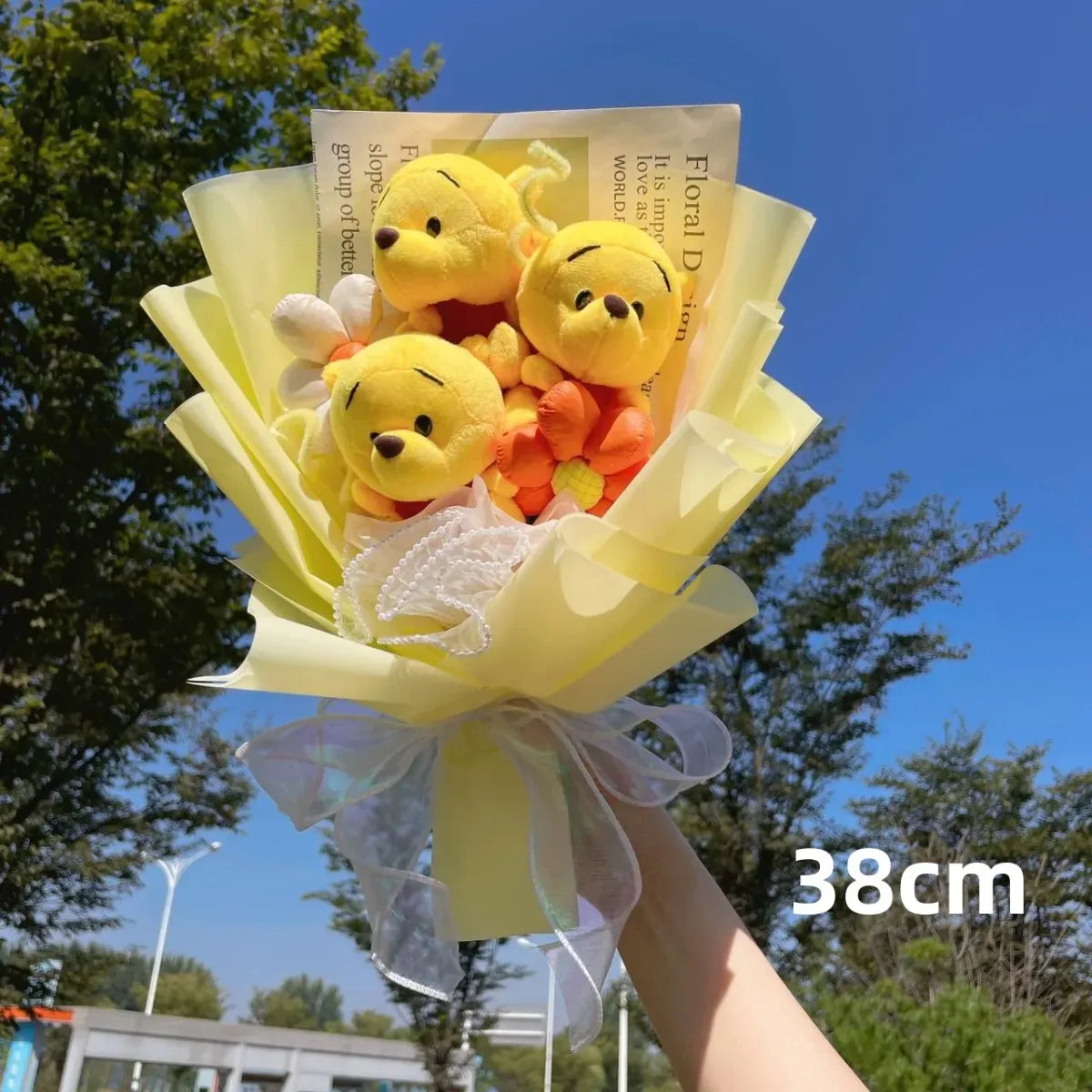 Winnie the Pooh Plush Bouquet – Handmade Gift with Eeyore & Tigger
