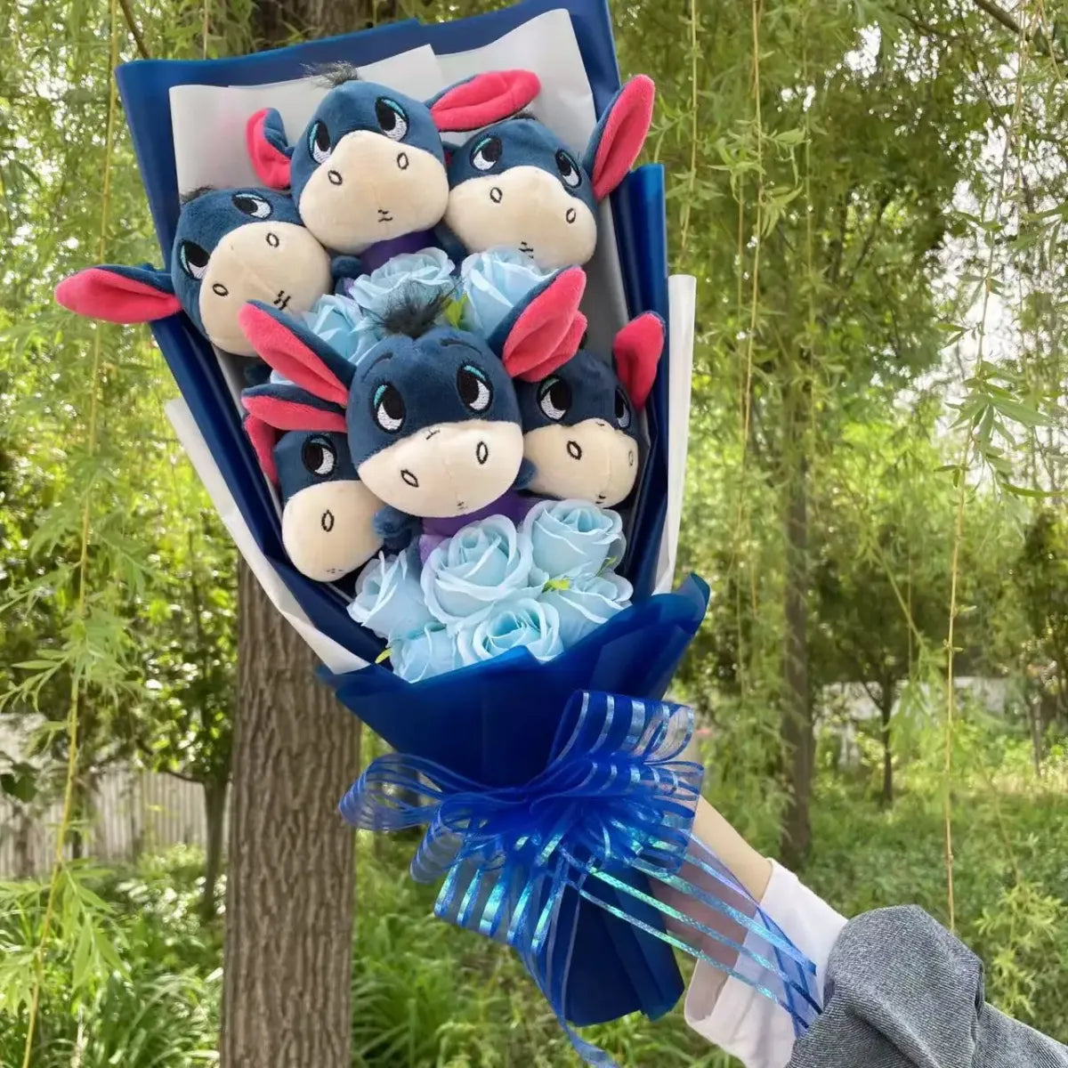 Winnie the Pooh Plush Bouquet – Handmade Gift with Eeyore & Tigger