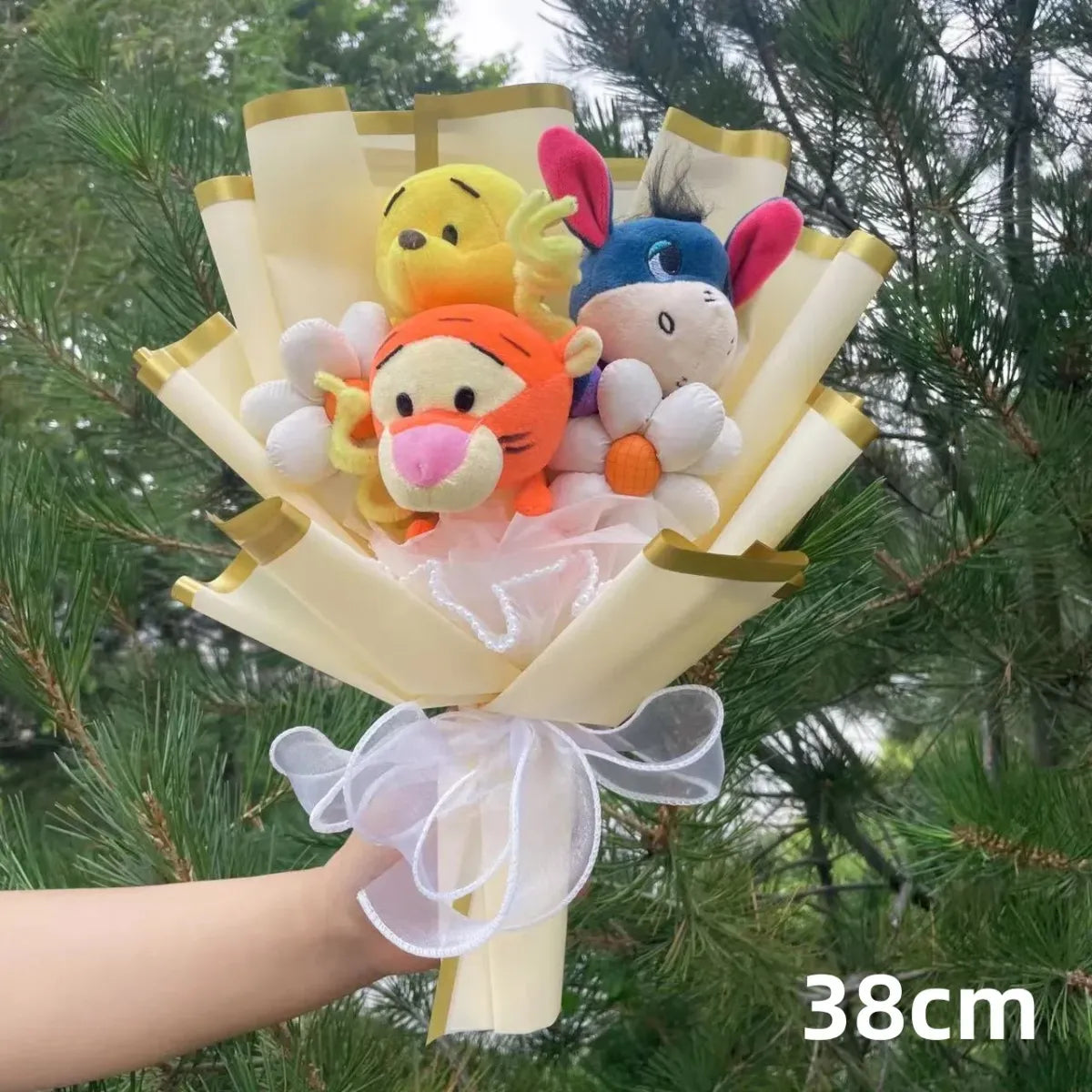 Winnie the Pooh Plush Bouquet – Handmade Gift with Eeyore & Tigger
