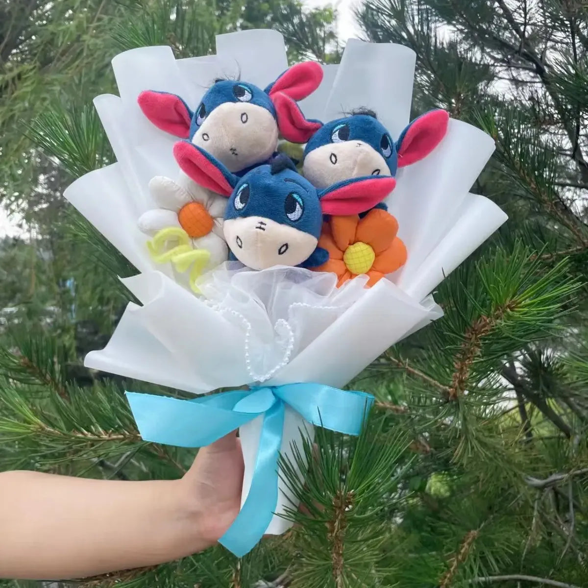 Winnie the Pooh Plush Bouquet – Handmade Gift with Eeyore & Tigger