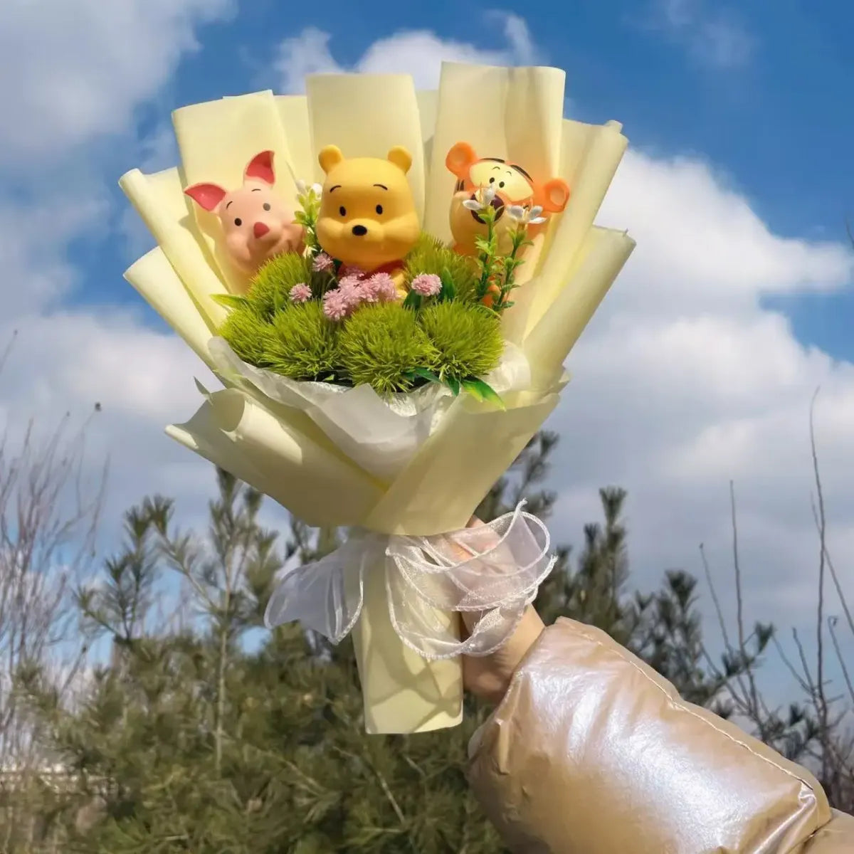 Winnie the Pooh Plush Bouquet – Handmade Gift with Eeyore & Tigger