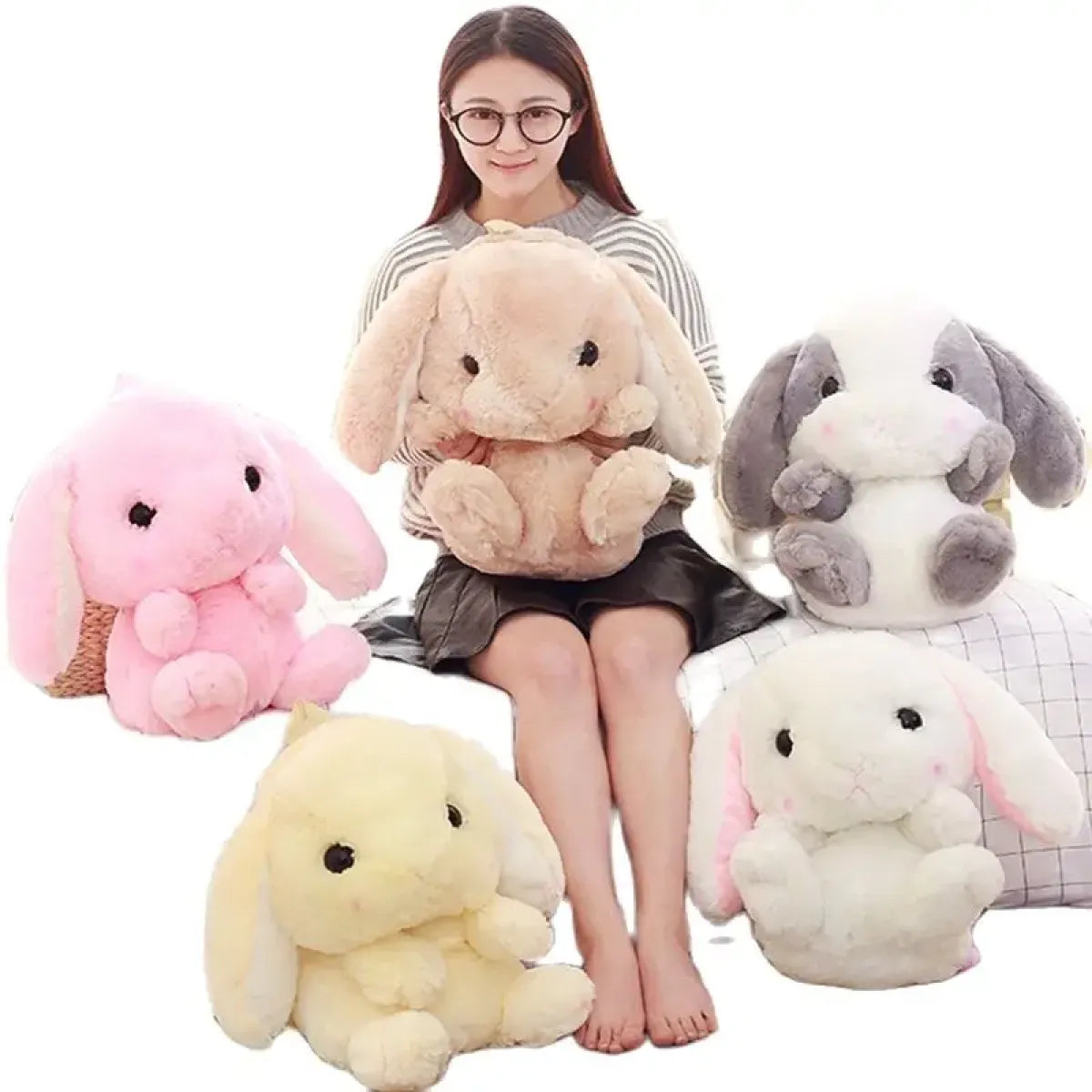 Kawaii Plush Bunny Backpack