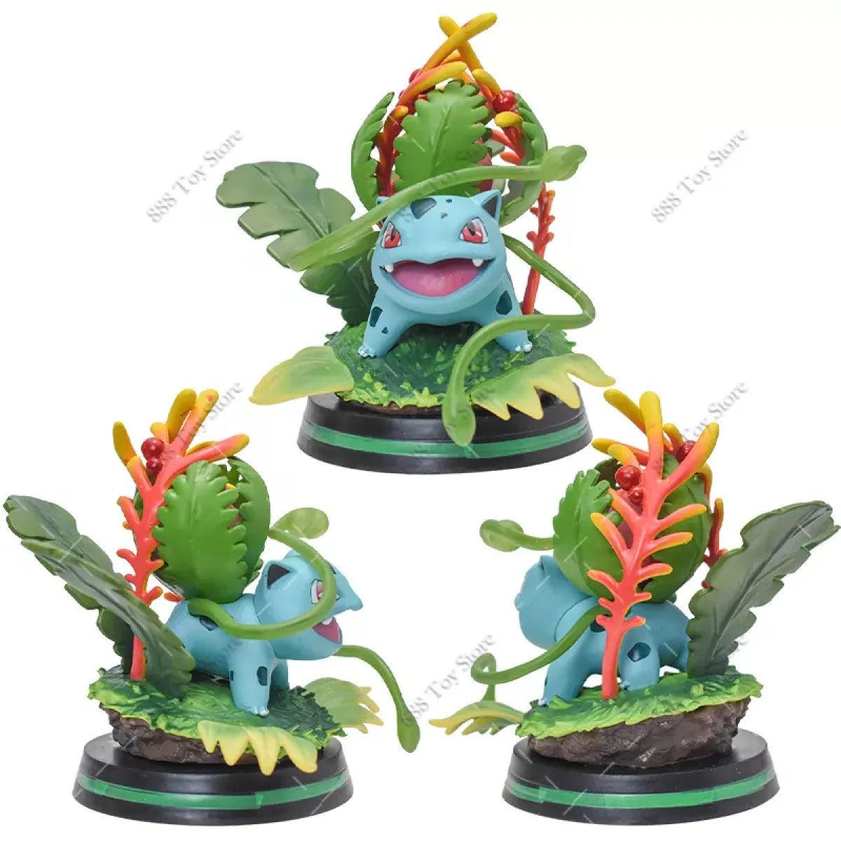 Pokemon Charizard, Squirtle, Bulbasaur, Vulpix Figures