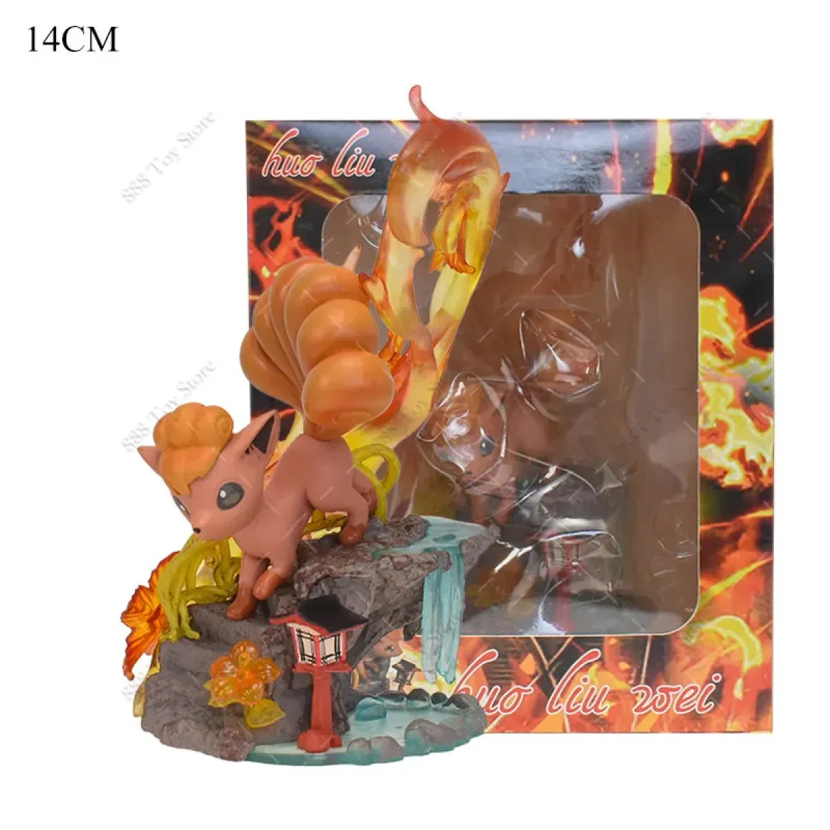 Pokemon Charizard, Squirtle, Bulbasaur, Vulpix Figures