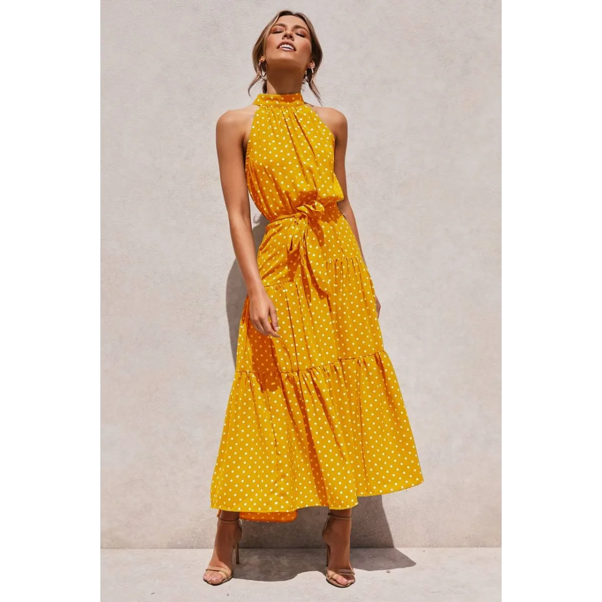 Polka Dot Halter Dress