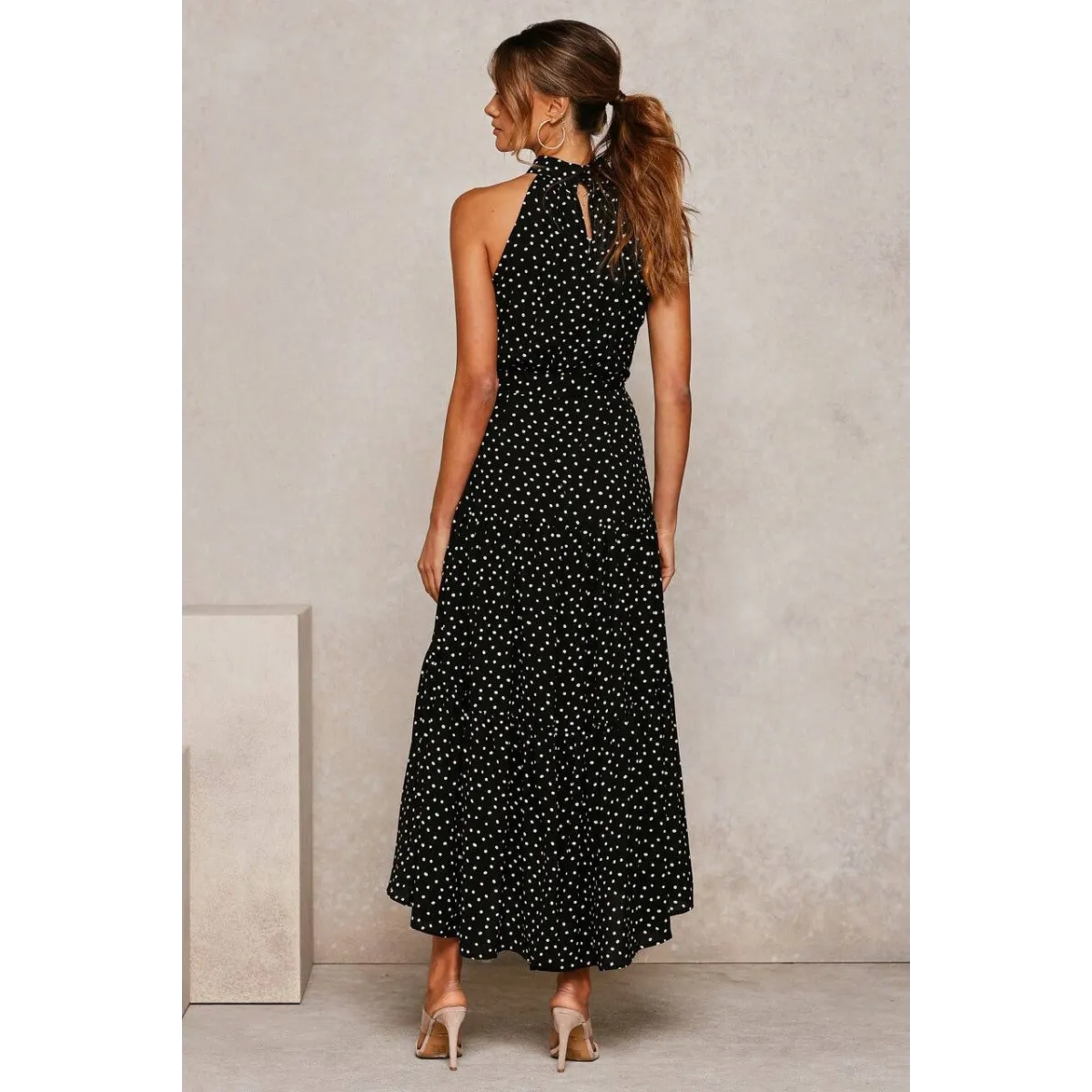 Polka Dot Halter Dress
