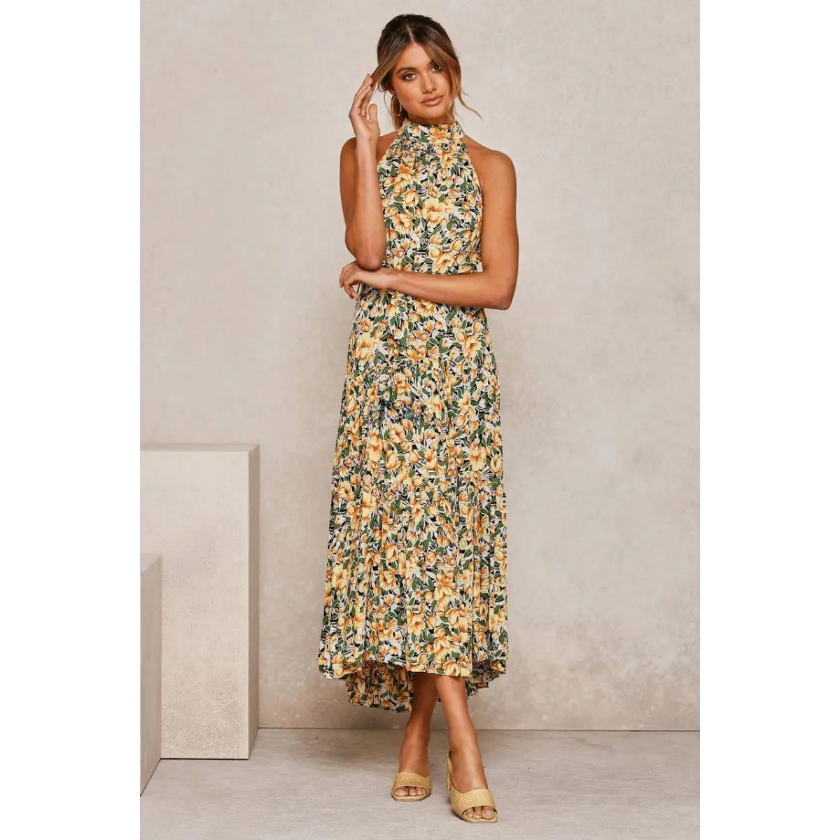 Polka Dot Halter Dress