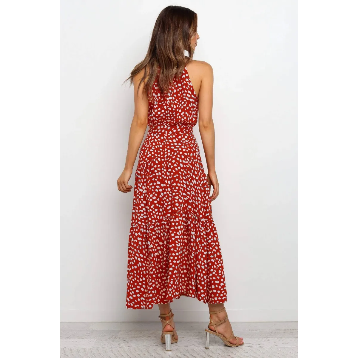 Polka Dot Halter Dress