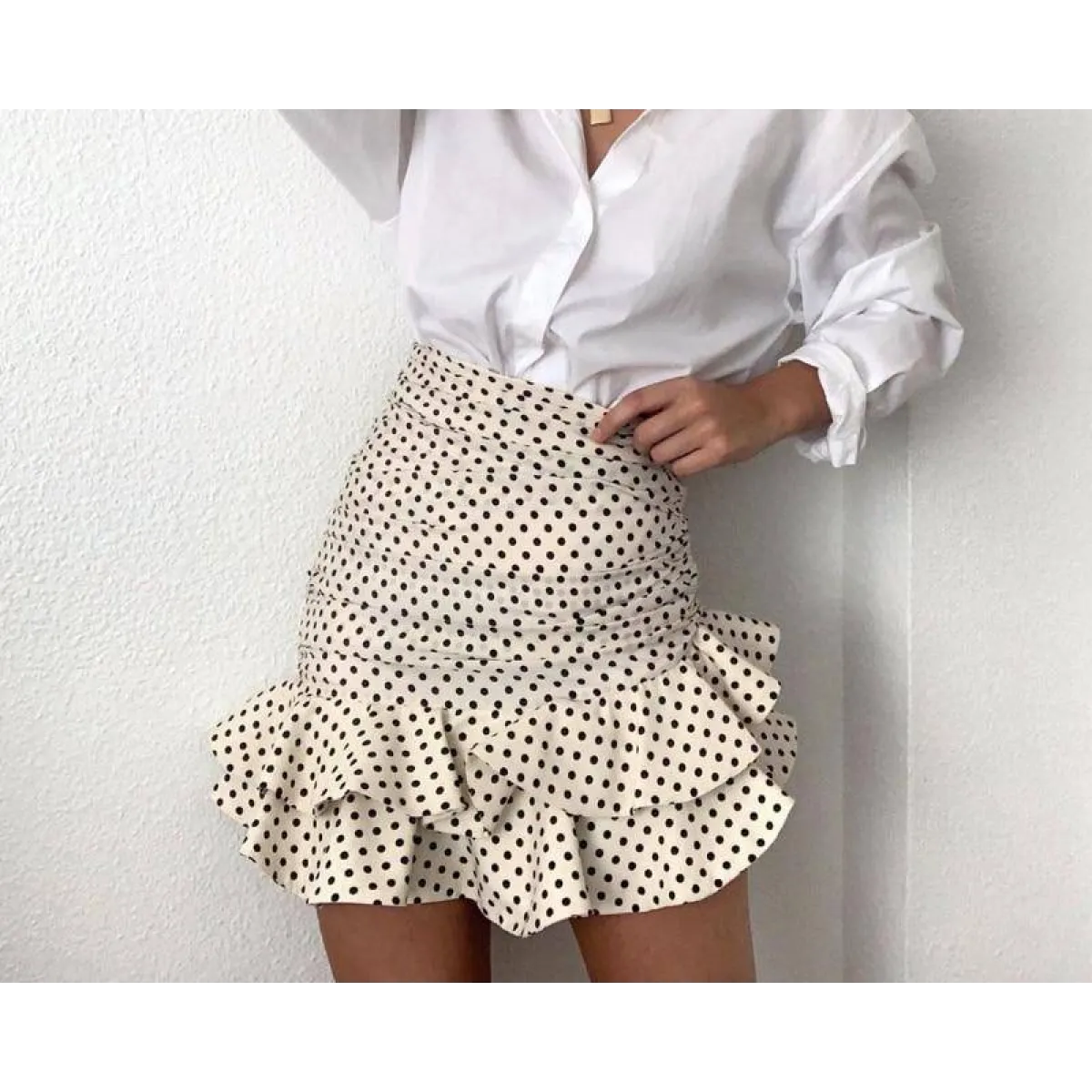 Mini Polka Dot Ruffle Skirt