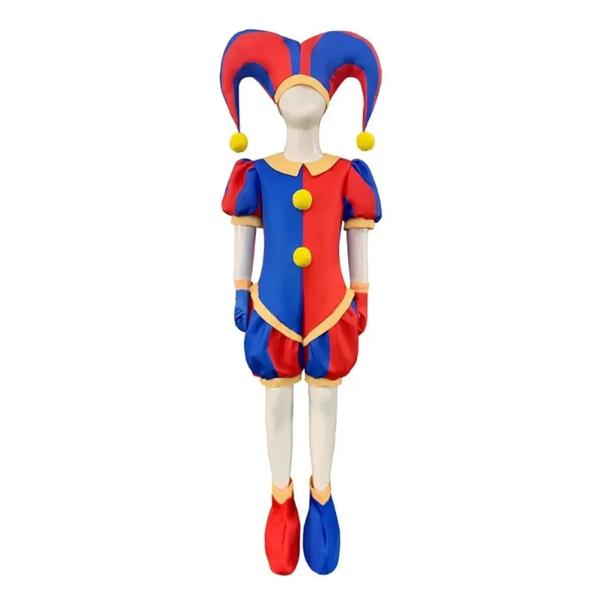 Pomni Cosplay Costume – The Amazing Digital Circus Jumpsuit and Hat