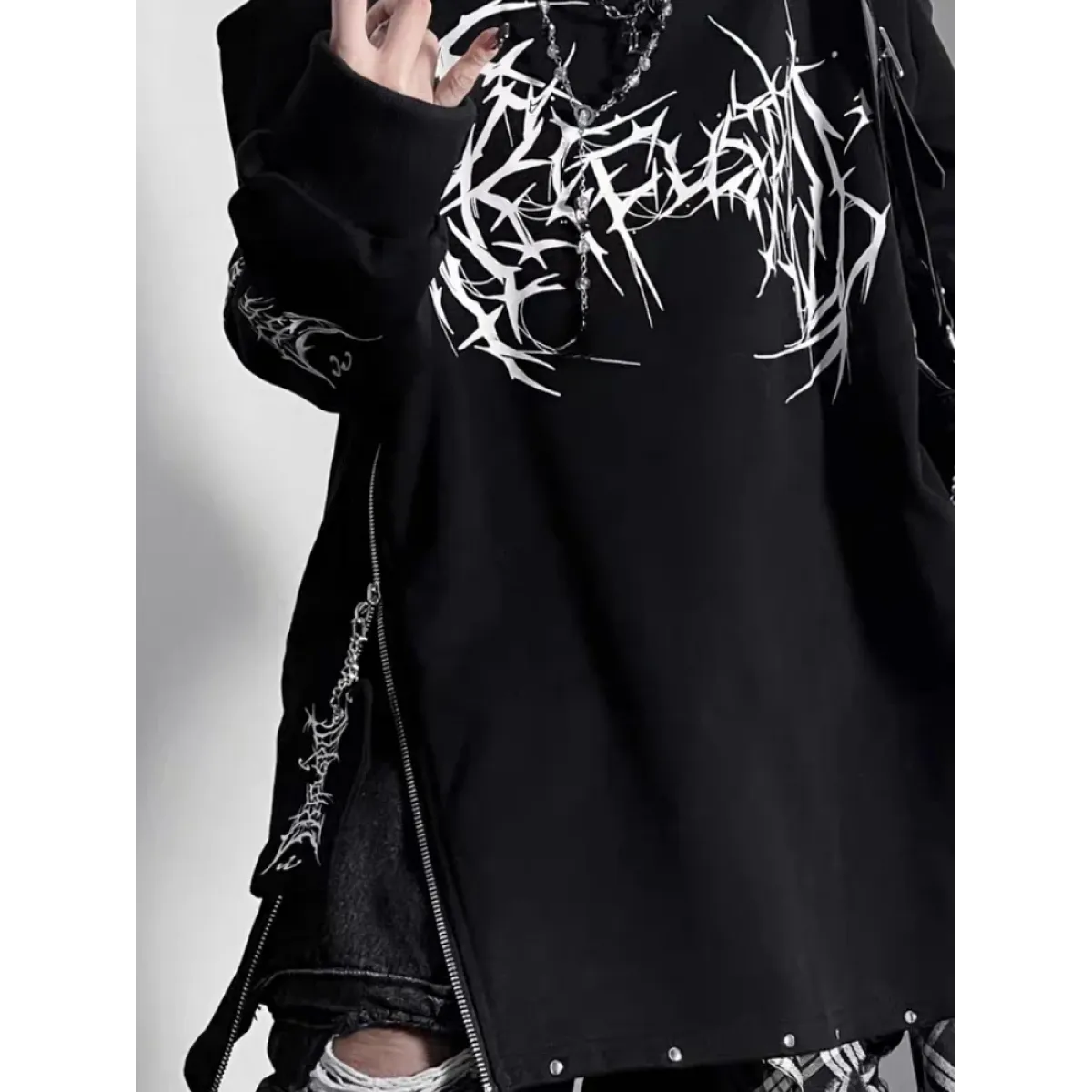 Punk Harajuku Off Shoulder Tee