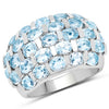 5.51 Carat Genuine Blue Topaz .925 Sterling Silver Ring