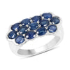 2.60 Carat Genuine Blue Sapphire .925 Sterling Silver Ring