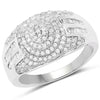 1.15 Carat Genuine White Diamond .925 Sterling Silver Ring
