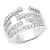 0.60 Carat Genuine White Diamond .925 Sterling Silver Ring