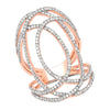 14K Rose Gold Plated 0.73 Carat Genuine White Diamond .925 Sterling Silver Ring
